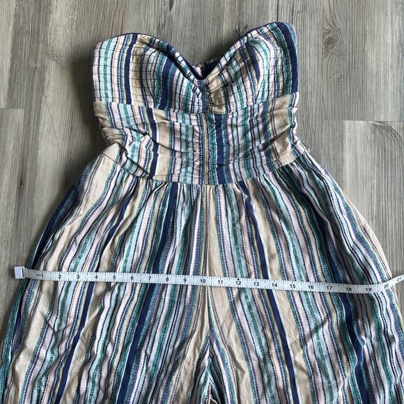 Band Of Gypsies Wide Leg Sweetheart Strapless Jumpsuit With Pockets Size Small - Picture 7 of 13